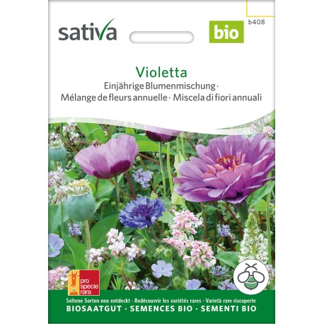 MÉLANGE DE FLEURS ANCIENNES VIOLETTES - Graines BIO | Sativa | Graines et Bio