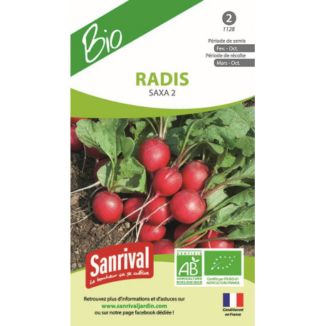 RADIS ROND PRÉCOCE Saxa - Graines BIO | SANRIVAL | Graines et Bio