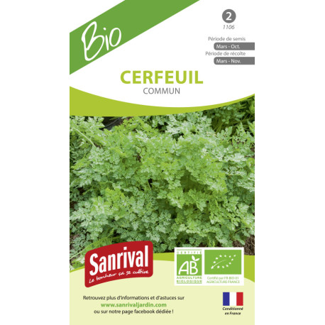 CERFEUIL - Graines BIO | SANRIVAL | Graines et Bio