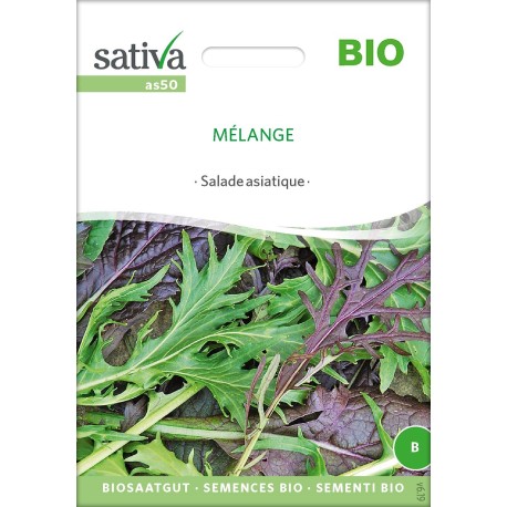 Mélange de SALADES ASIATIQUES - Graines BIO | Sativa | Graines et Bio