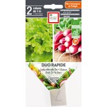 Graines BIO de Légumes en Mélange - DUO RAPIDE: Laitue et Radis - Graines BIO PRÉSEMÉ