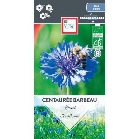 CENTAURÉE BARBEAU ou BLEUET - Graines BIO | Ernest Turc | Graines et Bio