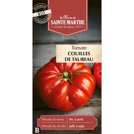TOMATE COUILLES DE TAUREAU - Graines BIO | Ferme de Sainte Marthe | Graines et Bio TOMATE COUILLES DE TAUREAU - Graines BIO | Ferme de Sainte Marthe | Graines et Bio